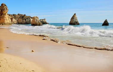 Portimao Beach'te algarve, Portekiz