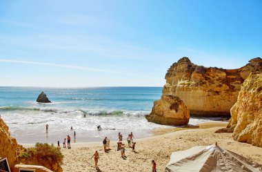 Alvor Beach'te Algarve, Portekiz