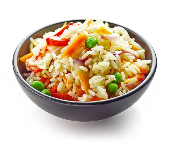 Ciotola di riso e verdure — Foto Stock