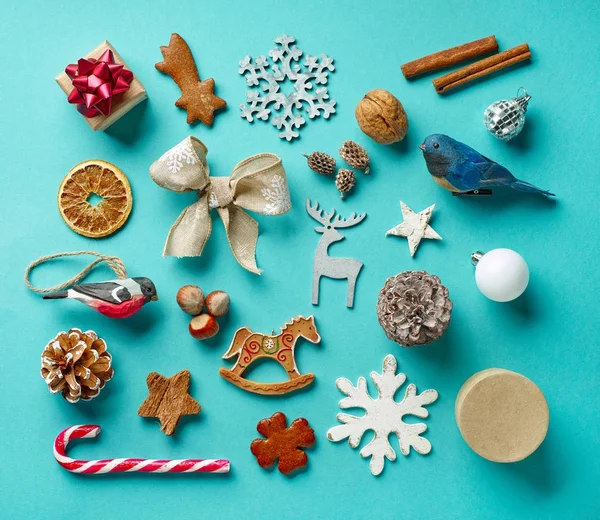 Various Christmas decorations — Stock Photo, Image