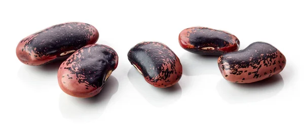 Barevné fazole na bílém pozadí — Stock fotografie