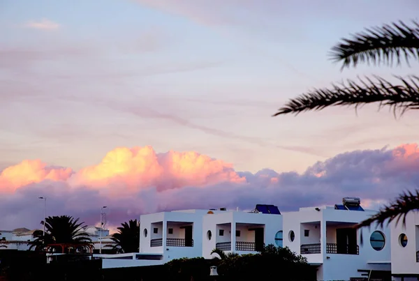 Coucher de soleil à Lanzarote, Îles Canaries, Espagne — Photo