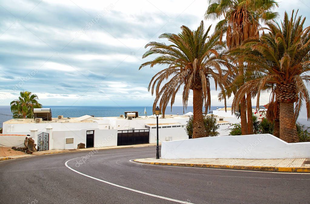 Street view of Puerto del Carmen, Lanzarote Island