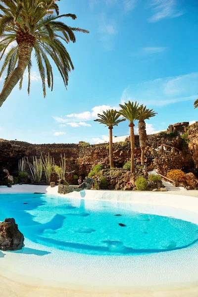 Jameos del Agua pool in Lanzarote — 图库照片