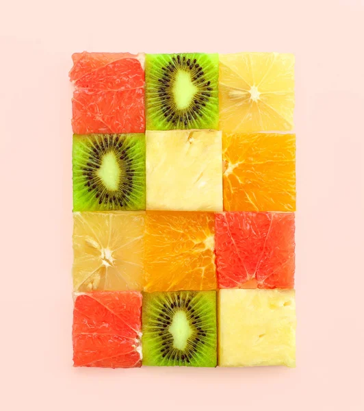 Various fruit pieces — Stock Photo, Image
