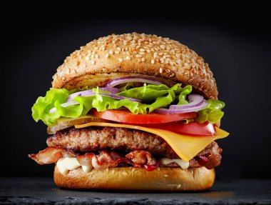 Taze lezzetli hamburger.