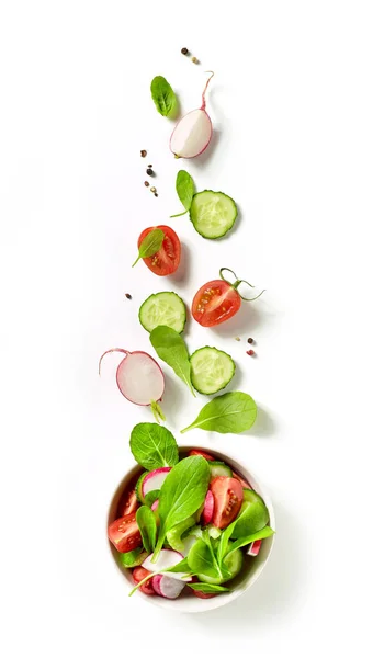 Cuenco de ensalada de verduras frescas — Foto de Stock