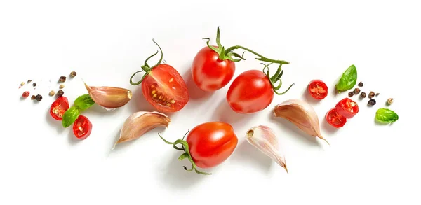 Tomates e especiarias — Fotografia de Stock