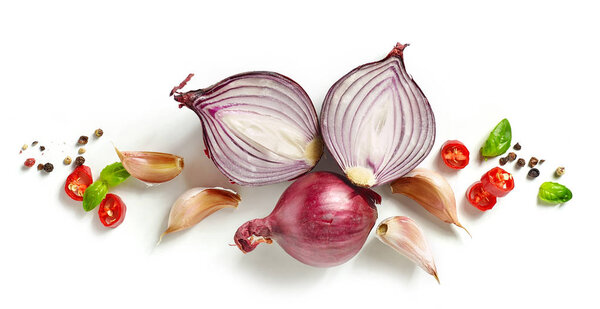 red onion and spices