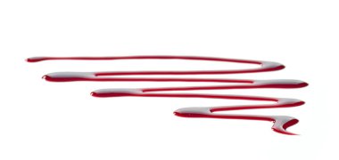 Beyaz arkaplanda kiraz sosu