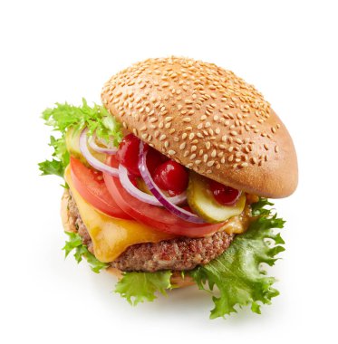 Taze lezzetli hamburger.