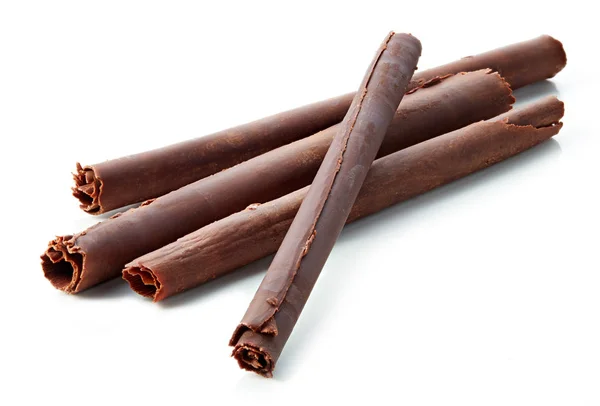Chocolate sticks on white background — Stock Photo, Image