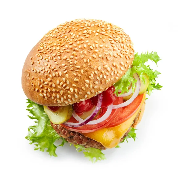Hamburger fresco e gustoso — Foto Stock