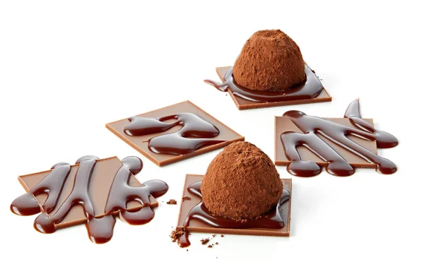 Decori al cioccolato e tartufi — Foto Stock