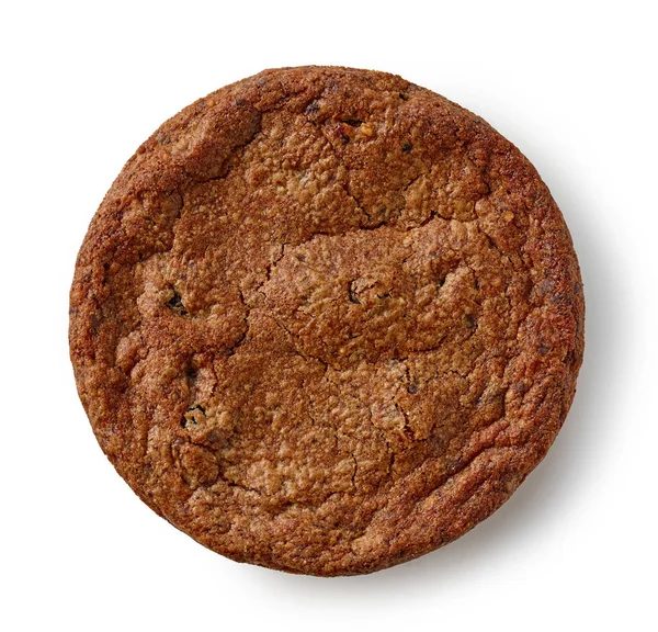 Choklad cookie på vit bakgrund — Stockfoto