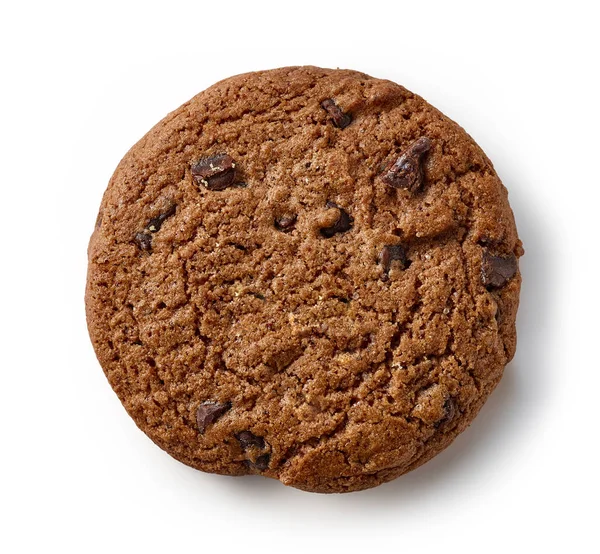 Choklad cookie på vit bakgrund — Stockfoto
