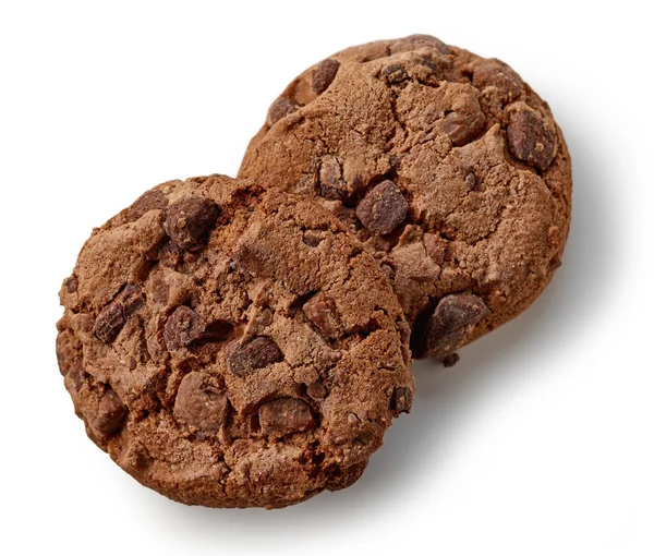 Två choklad cookies — Stockfoto