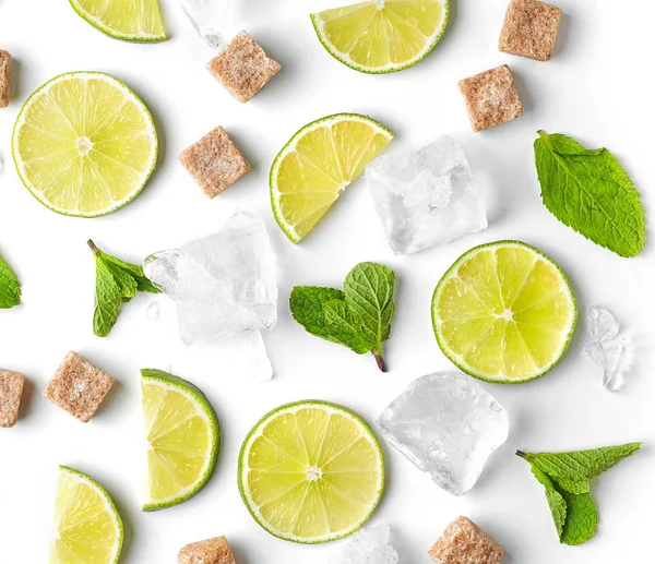 Lime mint and ice — Stock Photo, Image