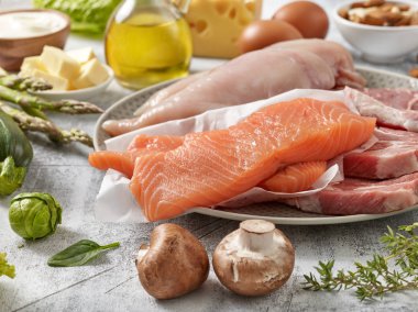 çeşitli taze ürünler