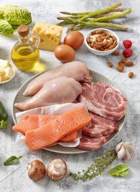 çeşitli taze ürünler