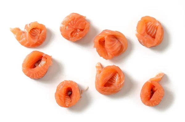 Rolos de salmão fresco — Fotografia de Stock