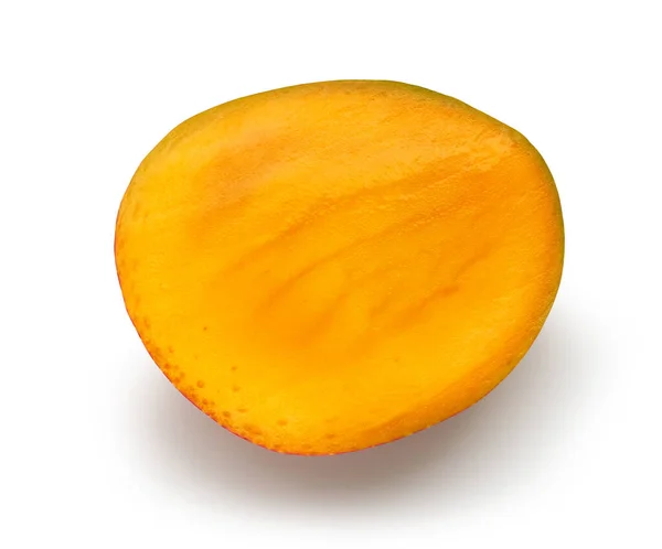 Jumătate Din Fructele Mango Izolate Fundal Alb Vedere Sus — Fotografie, imagine de stoc