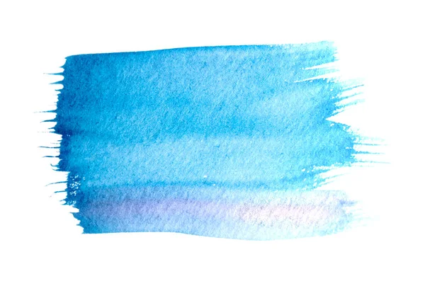 Blue Watercolor Paint Isolated White Background — Stock Photo, Image