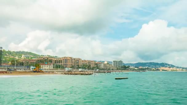 Cannes, panoramik 4k hızlandırılmış — Stok video