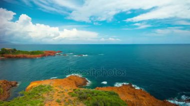Fransız Rivierası, 4k panoramik hızlandırılmış