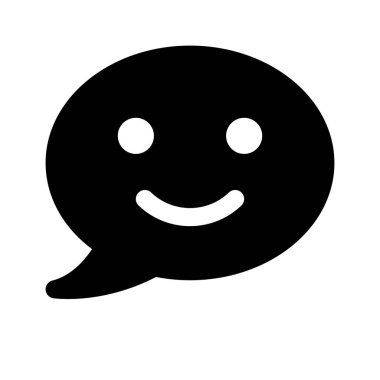 gülümseyen konuşma balonu