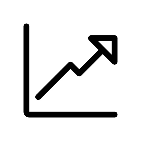 Icona web grafico a linee ascendenti — Vettoriale Stock