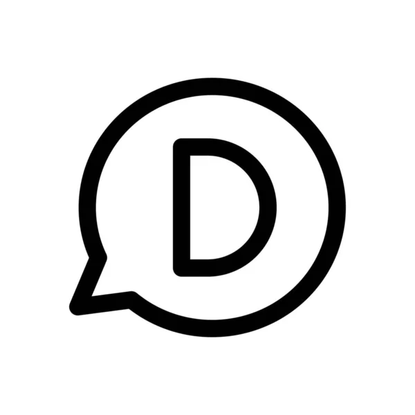 Disqus web logotyp — Stock vektor