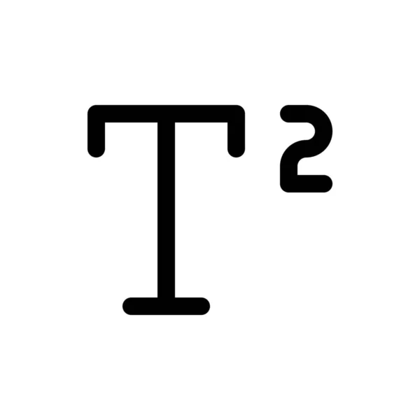 Superscript lettertype pictogram — Stockvector