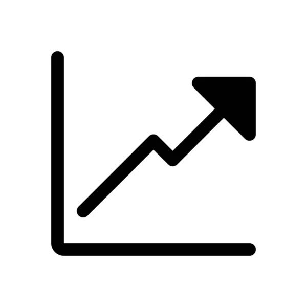 Ícone da web gráfico de linha de tendência alta — Vetor de Stock