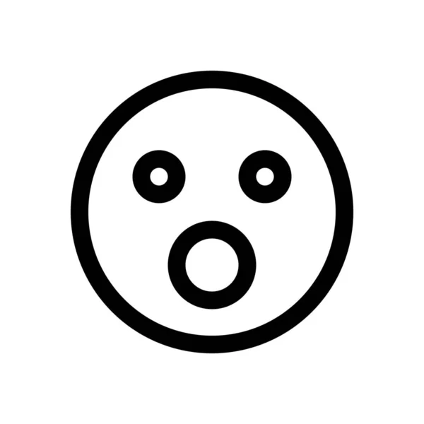 Icône emoji choqué — Image vectorielle