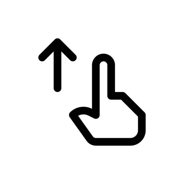Svep uppåt enkel ikon — Stock vektor