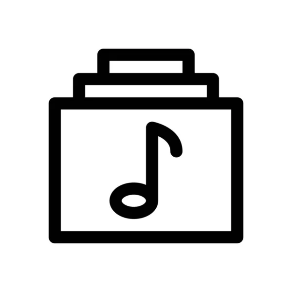 Muziek collectie pictogram — Stockvector