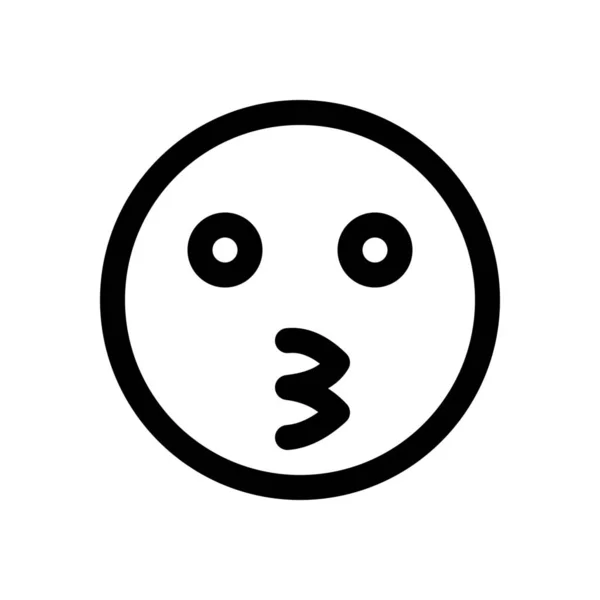 Цілуватися emoji значок — стоковий вектор