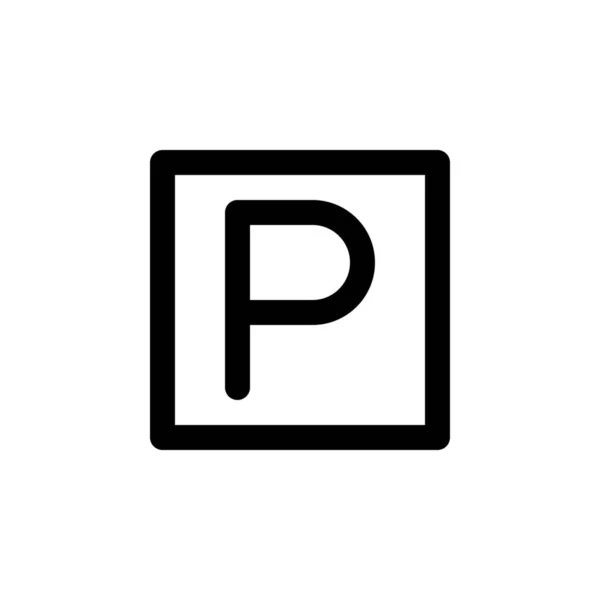 Web-Ikone Parken — Stockvektor