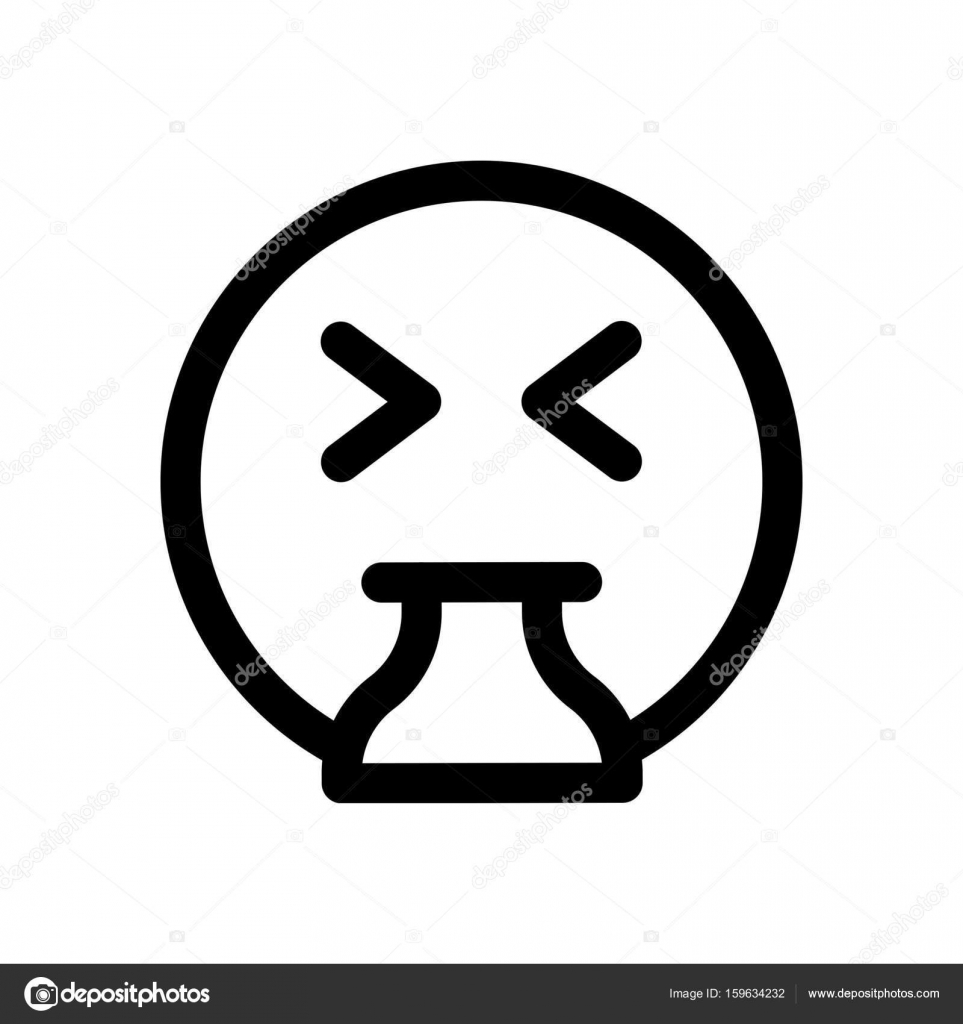 Vomit smiley icon — Stock Vector © get4net #159634232