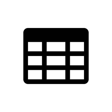 elektronik tablo basit simgesi