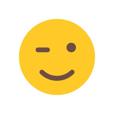 Emoji simge göz kırpıyor