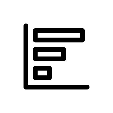 dikey çubuk grafik kaybı simgesi