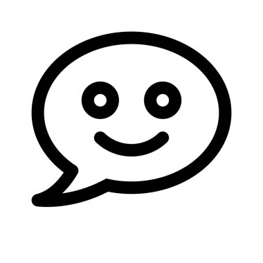 gülümseyen konuşma balonu