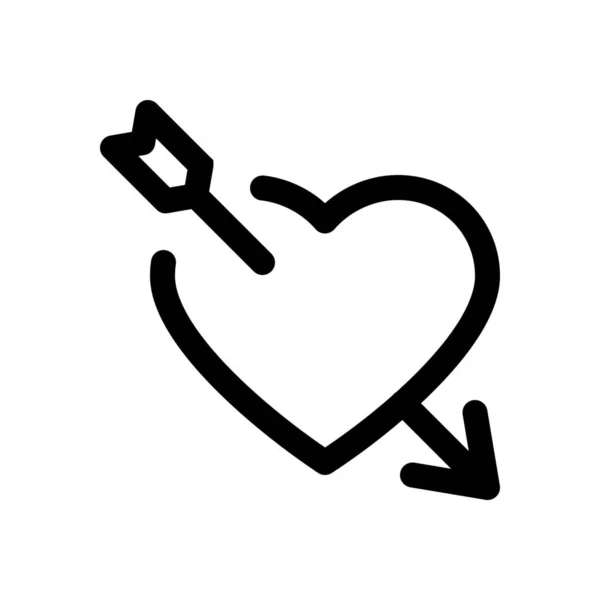 Corazón de San Valentín icono — Vector de stock