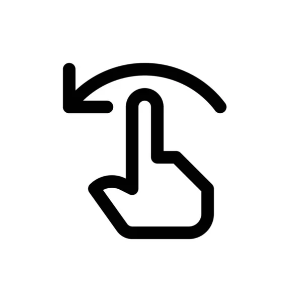 Значок жеста swipe — стоковый вектор