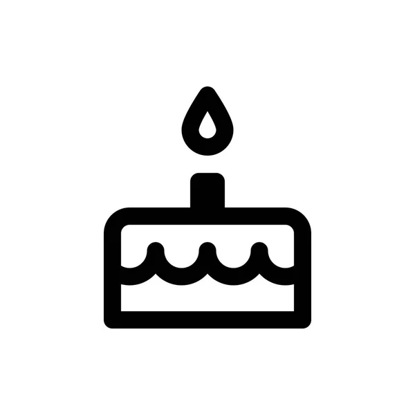 Urodzinowy tort ikona — Wektor stockowy