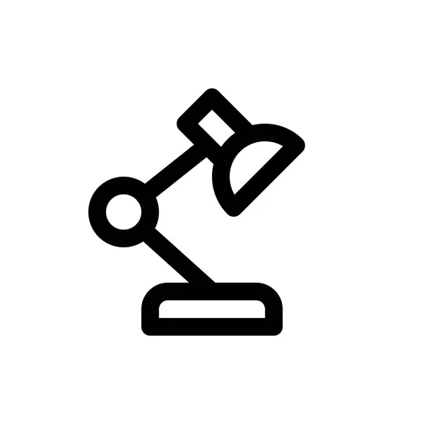 Ikona stolní lampy — Stockový vektor