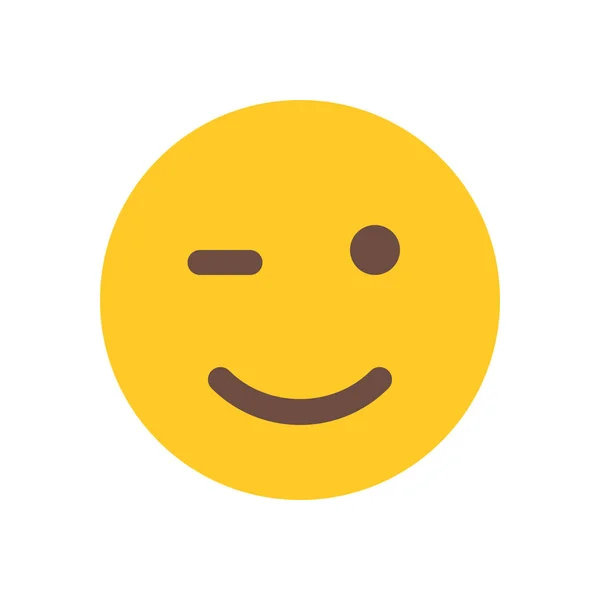 윙크 하는 emoji 아이콘 — 스톡 벡터
