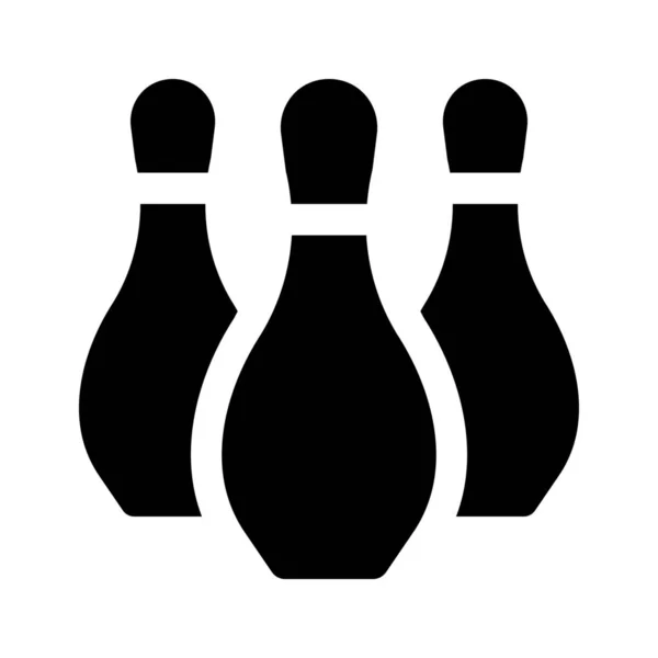 Jeu de bowling icône — Image vectorielle